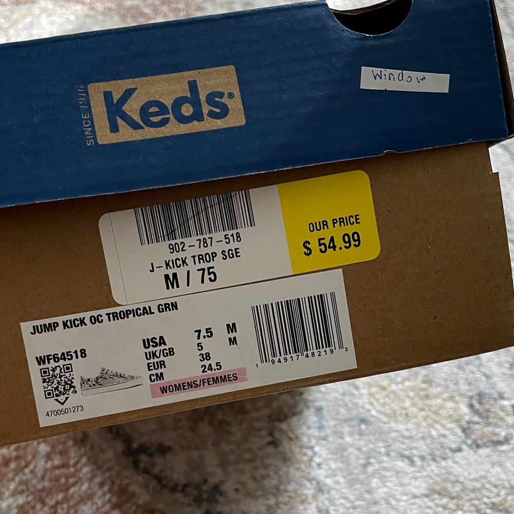 KEDS jump kick tropical green sneakers 7.5 - Picture 7 of 8